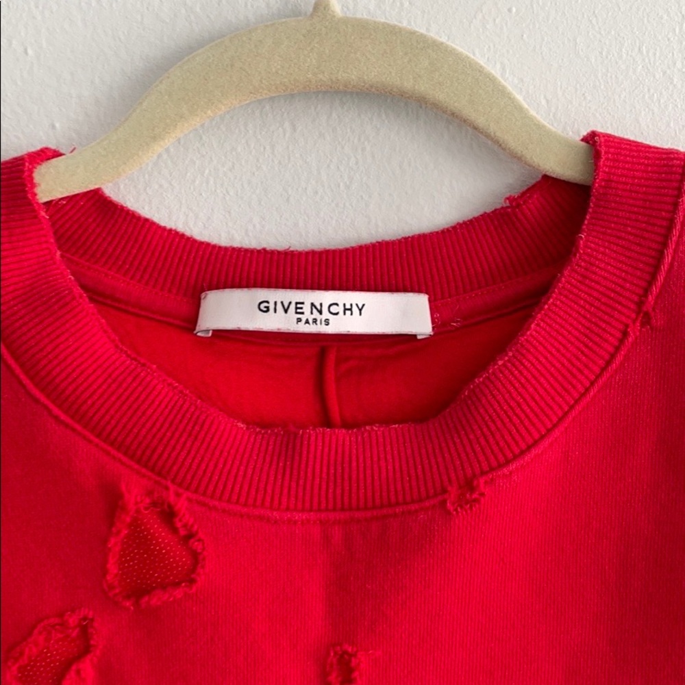 Givenchy Cotton Distressed Oversized Sweatshirt - image 3